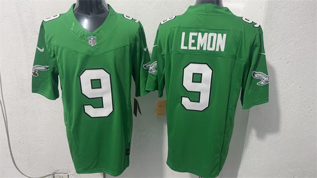 Men's Philadelphia Eagles #9 Makai Lemon Green 2026 F.U.S.E. Draft Vapor Untouchable Limited Stitched Football Jersey